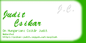 judit csikar business card